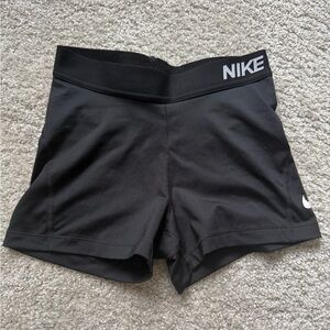 Nike Black Women's 3” Biker Shorts with Logo Waistband